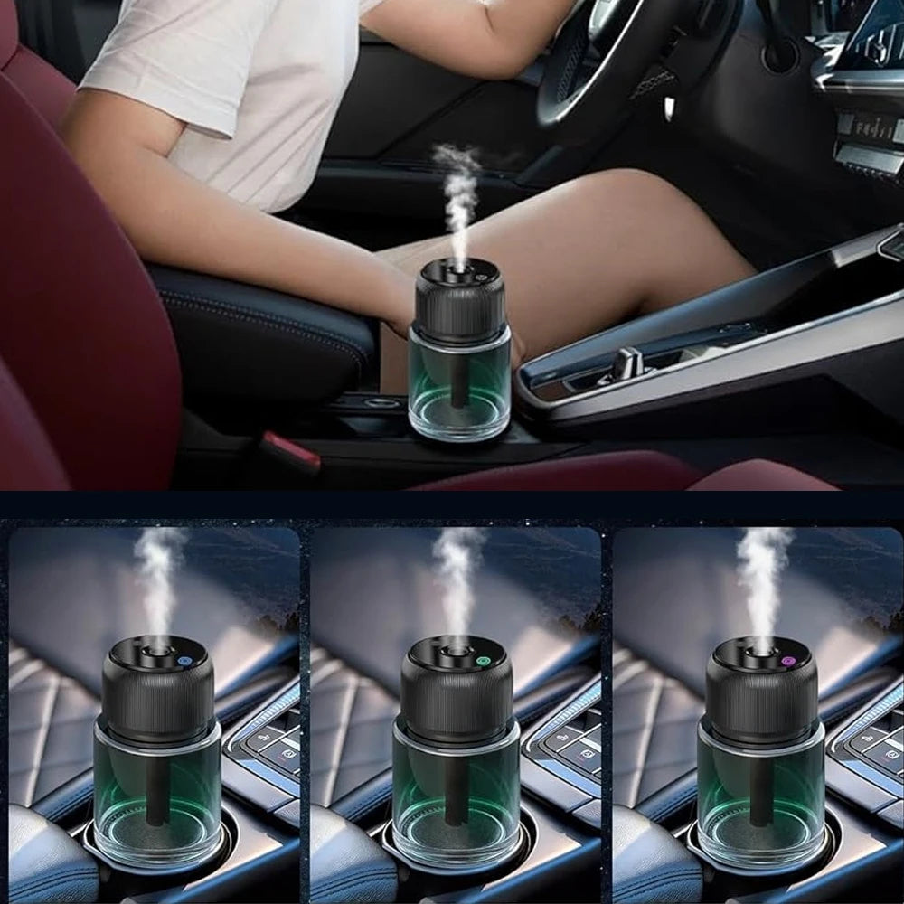 Diffuseur Aromatique Voiture 160ml — Capteur Auto, 3 Modes, Lumière Stellaire | Parfum Océan