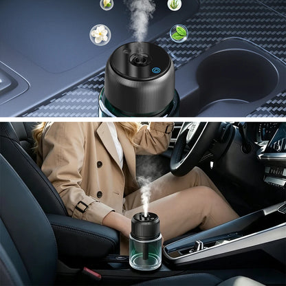Diffuseur Aromatique Voiture 160ml — Capteur Auto, 3 Modes, Lumière Stellaire | Parfum Océan