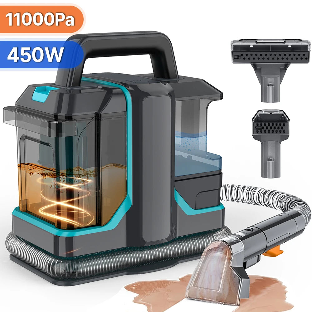 Nettoyeur Injection-Extraction Voiture & Maison — Spray + Aspiration, jusqu’à 750W