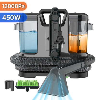 Nettoyeur Injection-Extraction Voiture & Maison — Spray + Aspiration, jusqu’à 750W