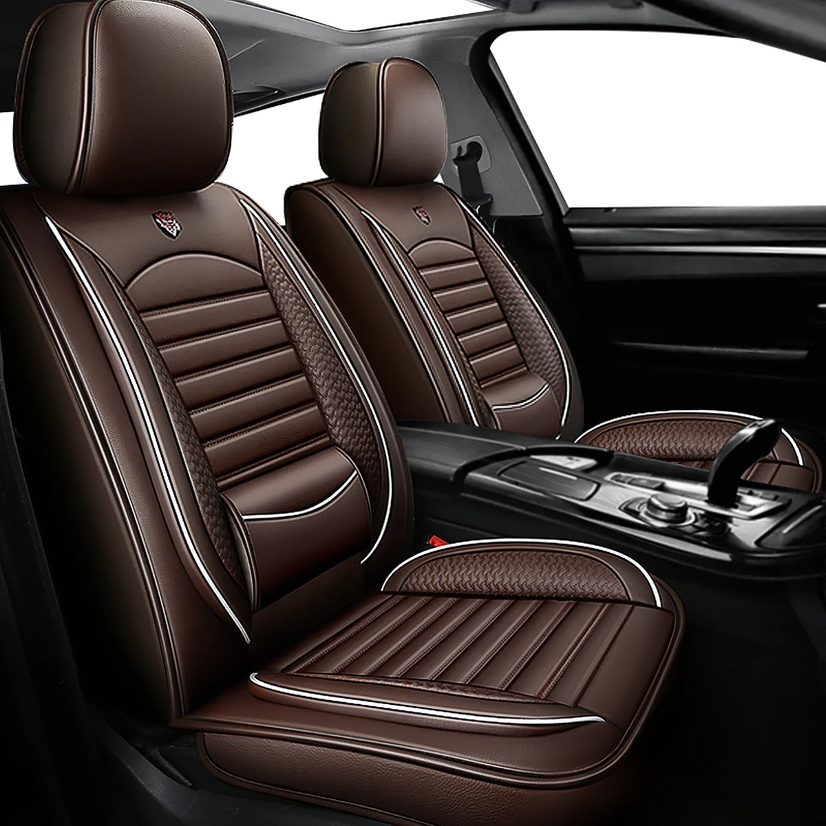 Housse de Siège Auto Universelle Cuir PU — Respirante, Impérméable & Compatible Airbag