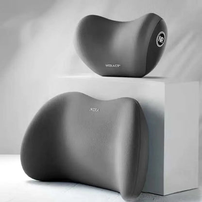 Coussin Appui-Tête & Lombaire Voiture — Mousse Mémoire de Forme