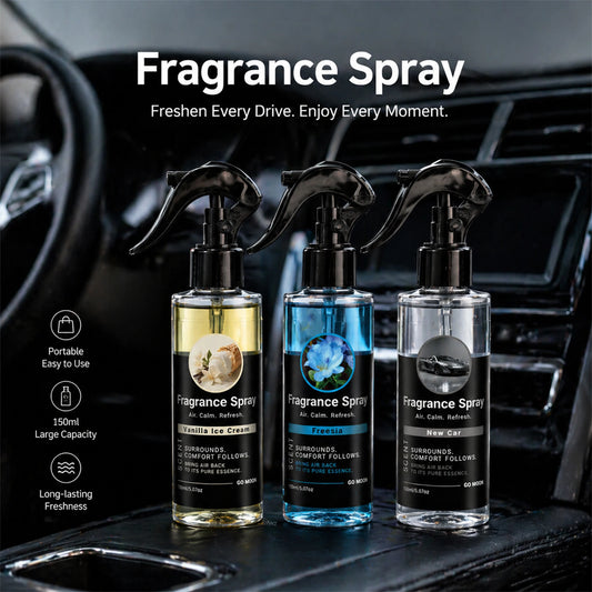 Spray Désodorisant Voiture 150ml – Parfum Longue Durée | 12 Fragrances