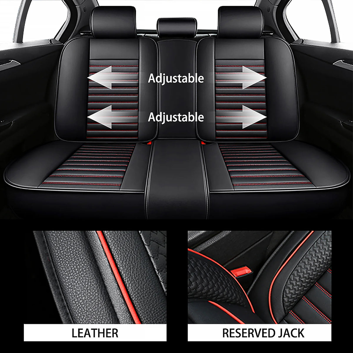 Housse de Siège Auto Universelle Cuir PU — Respirante, Impérméable & Compatible Airbag