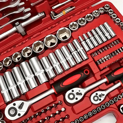 Kit Douilles 46 Pièces 1/4" — Clé à Cliquet & Embouts Métriques | Réparation Auto & Maison