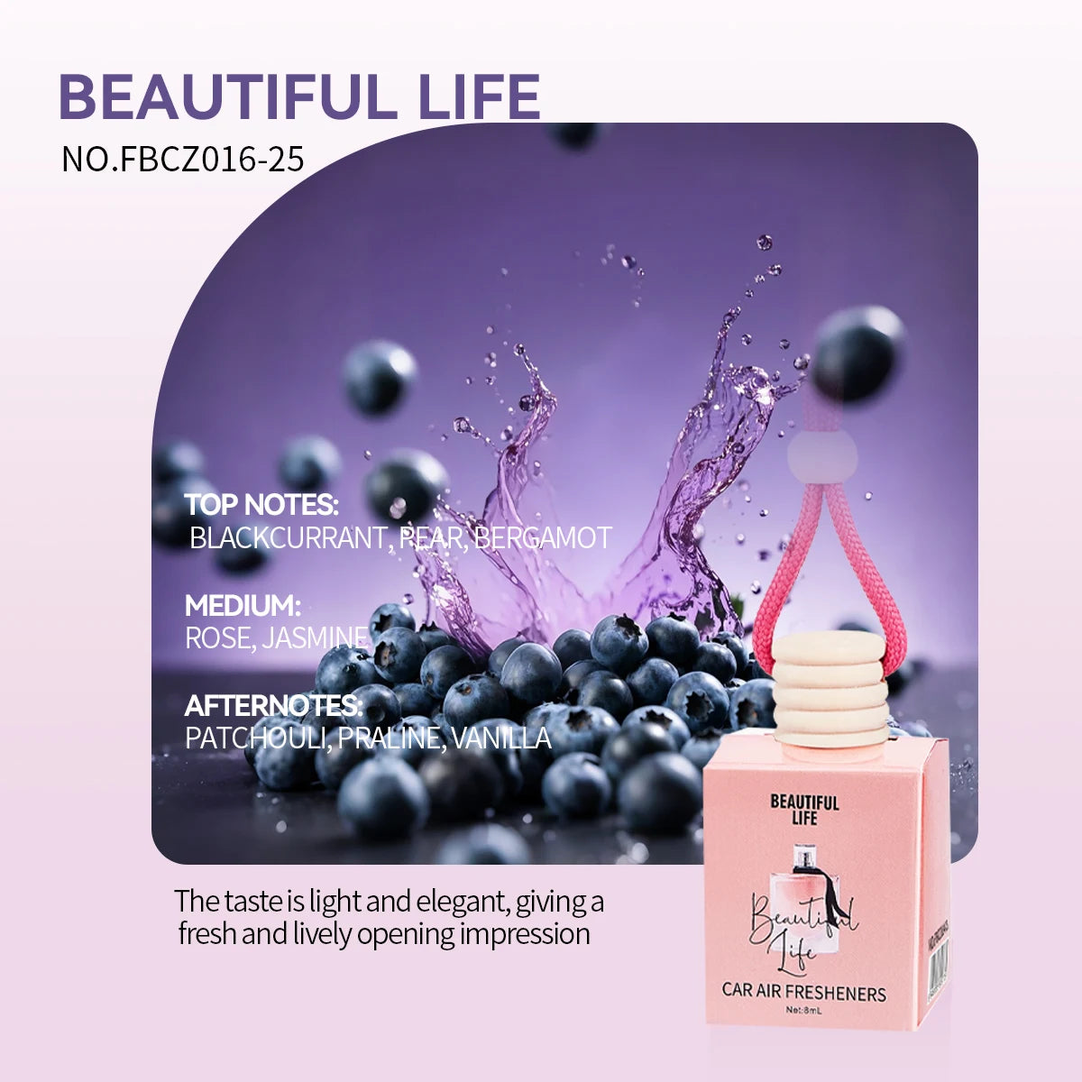 Diffuseur de Parfum Voiture 8ml – Suspension Aromatique | Plusieurs Parfums