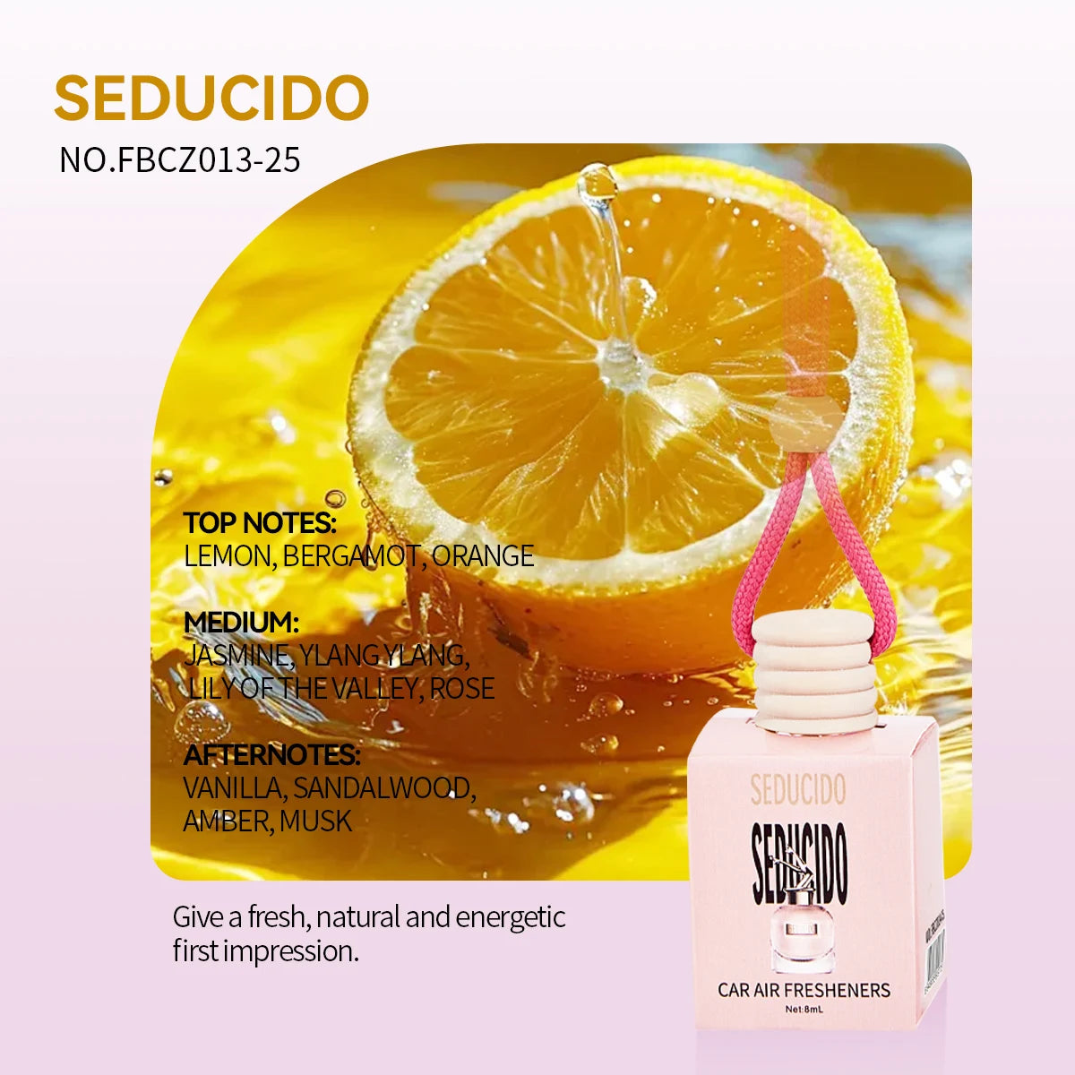 Diffuseur de Parfum Voiture 8ml – Suspension Aromatique | Plusieurs Parfums