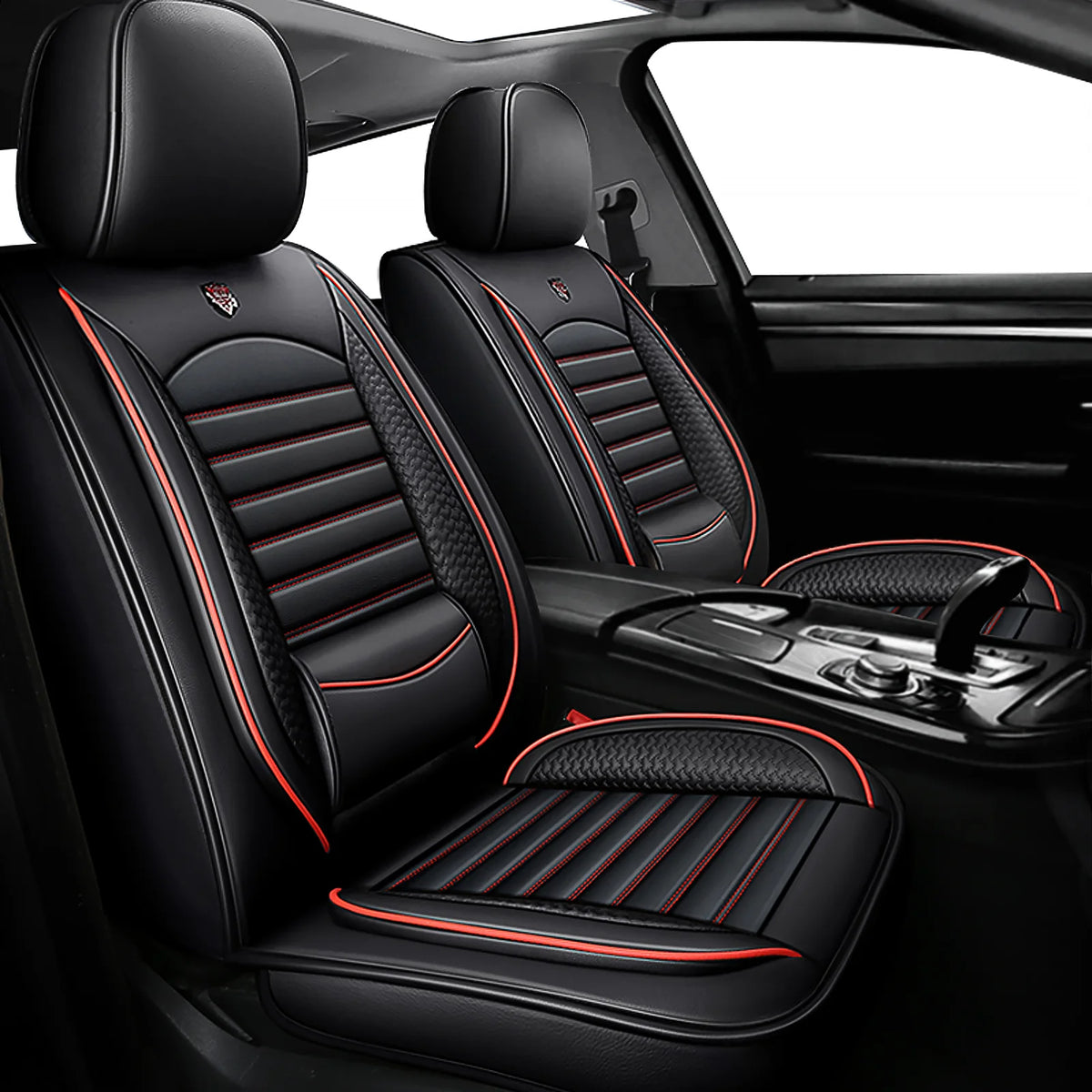 Housse de Siège Auto Universelle Cuir PU — Respirante, Impérméable & Compatible Airbag