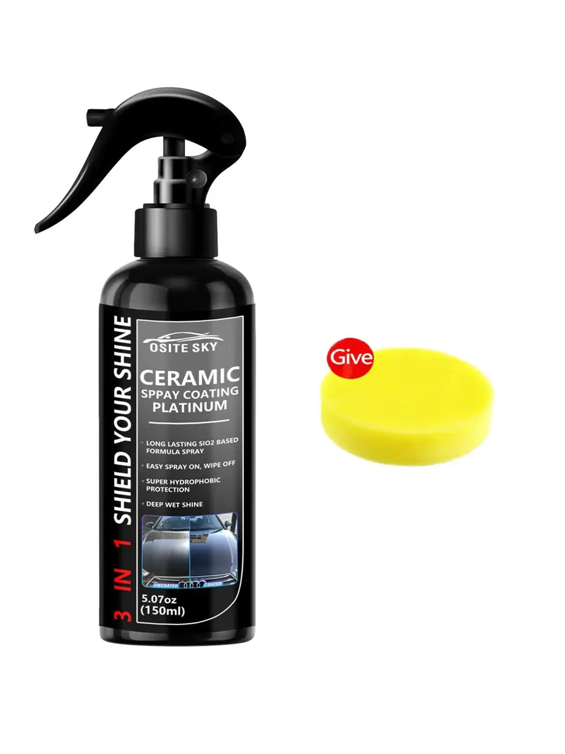 Spray Céramique Nano 3-en-1 — Protection & Brillance Extrême