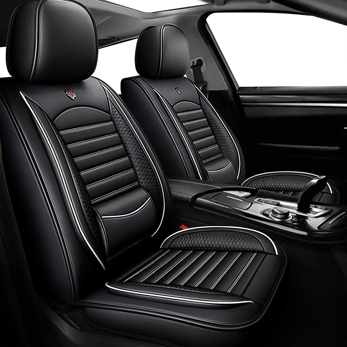 Housse de Siège Auto Universelle Cuir PU — Respirante, Impérméable & Compatible Airbag