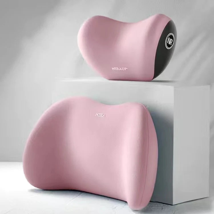 Coussin Appui-Tête & Lombaire Voiture — Mousse Mémoire de Forme