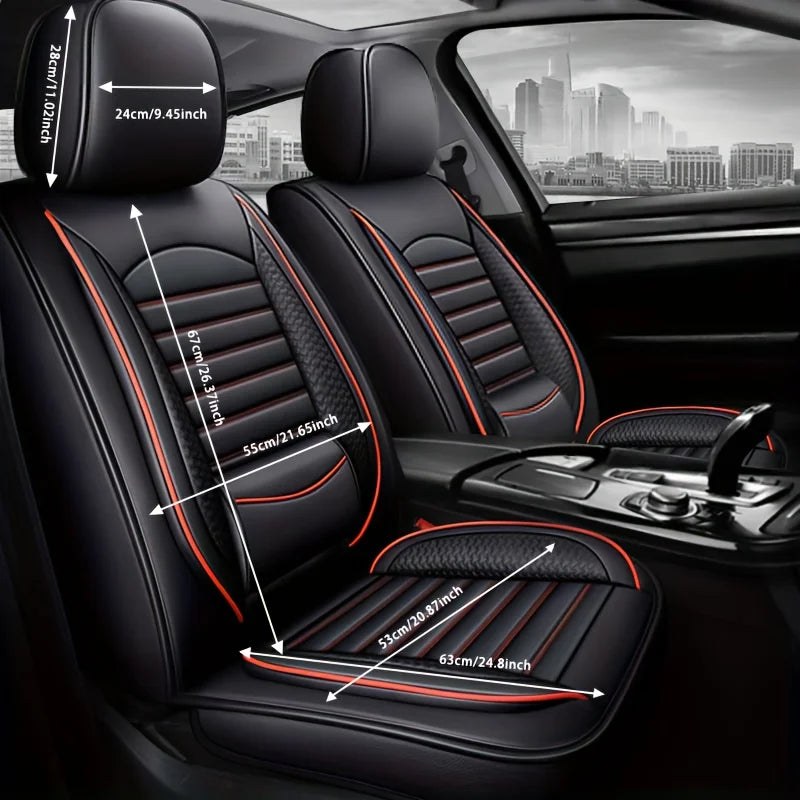 Housse de Siège Auto Universelle Cuir PU — Respirante, Impérméable & Compatible Airbag