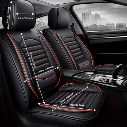 Housse de Siège Auto Universelle Cuir PU — Respirante, Impérméable & Compatible Airbag