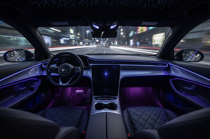 Habitacle voiture LED RGB bleu violet nuit - CarMood