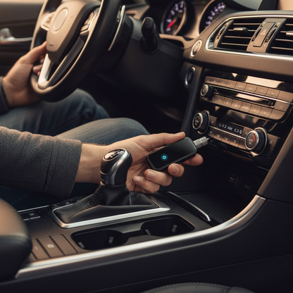 Lifestyle main dans voiture