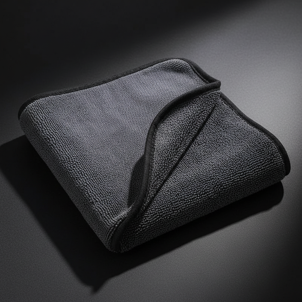 Serviette microfibre fond sombre